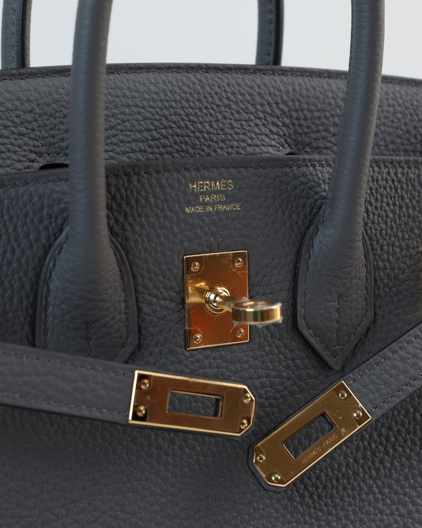 Birkin 25 Gris Etain in Togo Leather with Gold Hardware