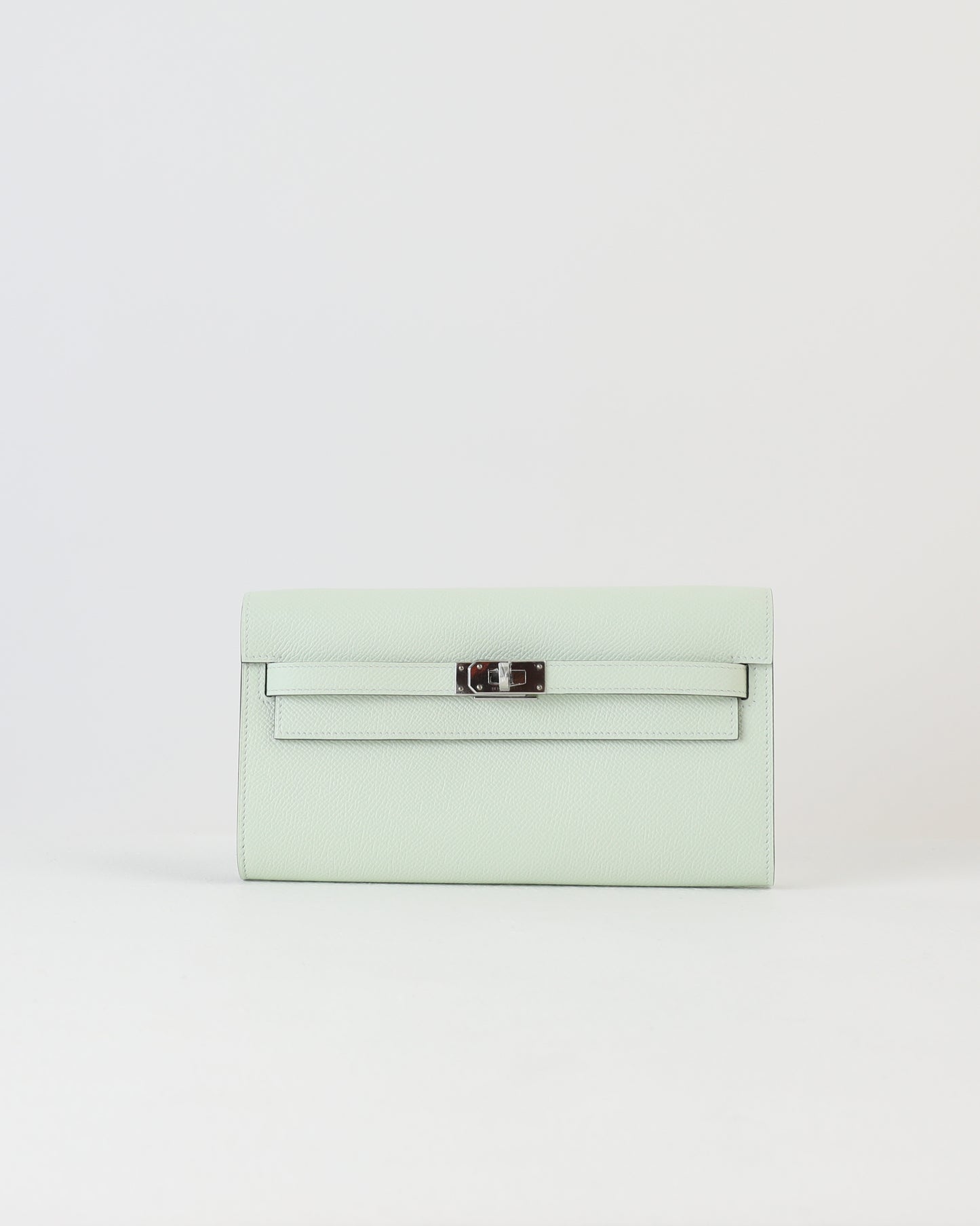 Kelly To Go Vert Fizz in Epsom Leather with Palladium Hardware