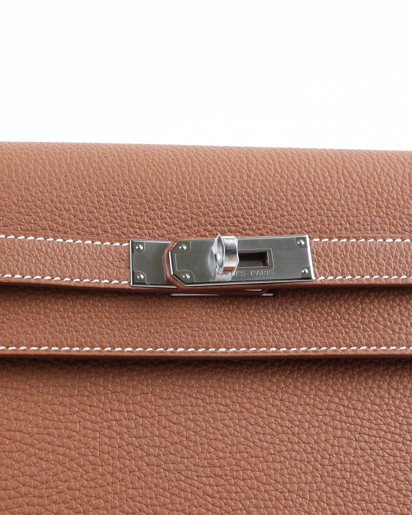 Kelly Depeches 25 Gold in Togo Leather with Palladium Hardware