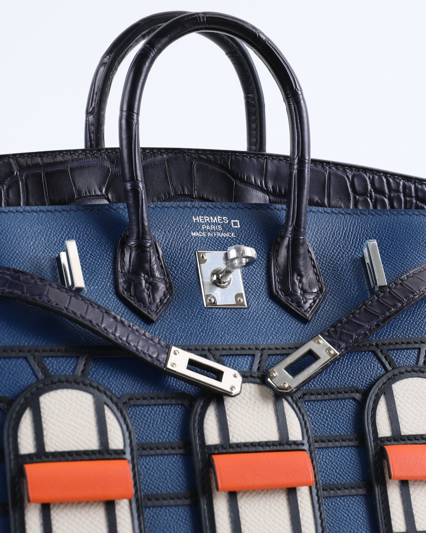 Birkin 20 Faubourg Night Bleu Marine with Palladium Hardware