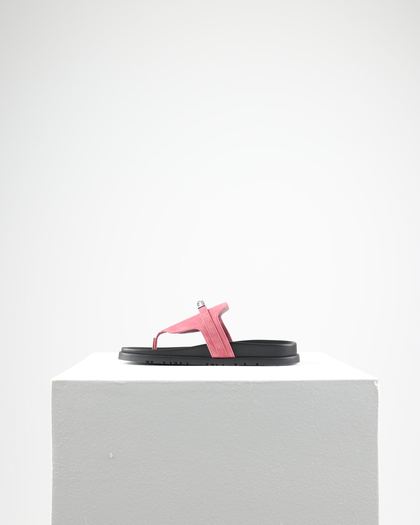 Empire Sandal in Pink Suede with Palladium Hardware