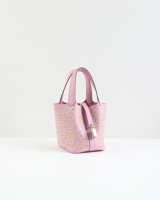 Picotin 14 Micro Daisy Mauve Sylvestre with Palladium Hardware