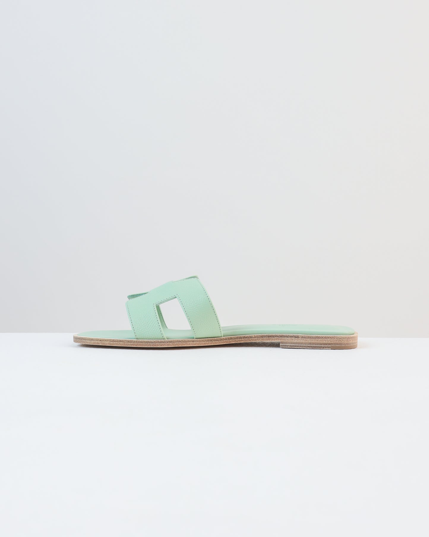 Oran Sandal in Vert Jade Epsom Leather