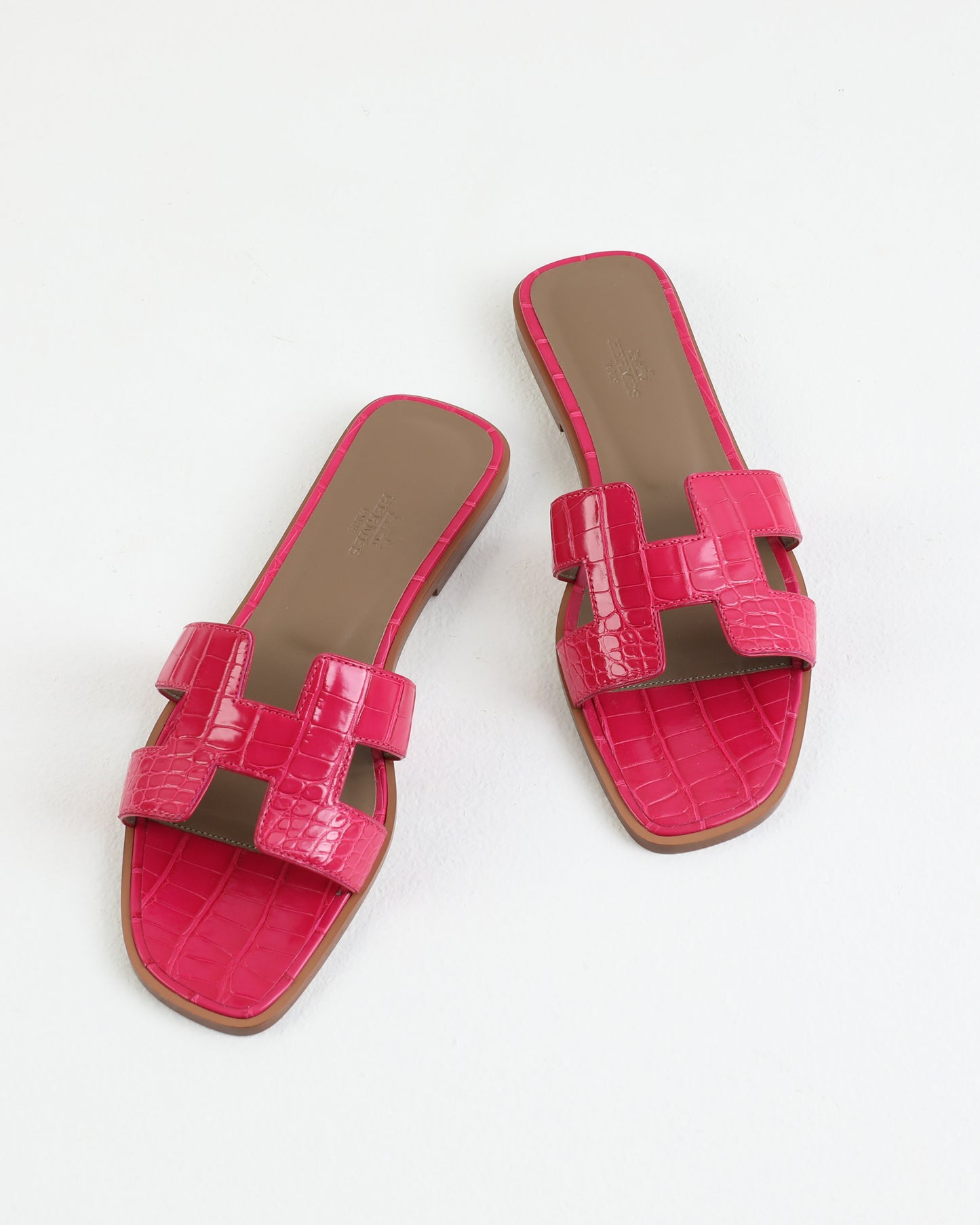 Oran Sandal in Rose Mexico Alligator Leather