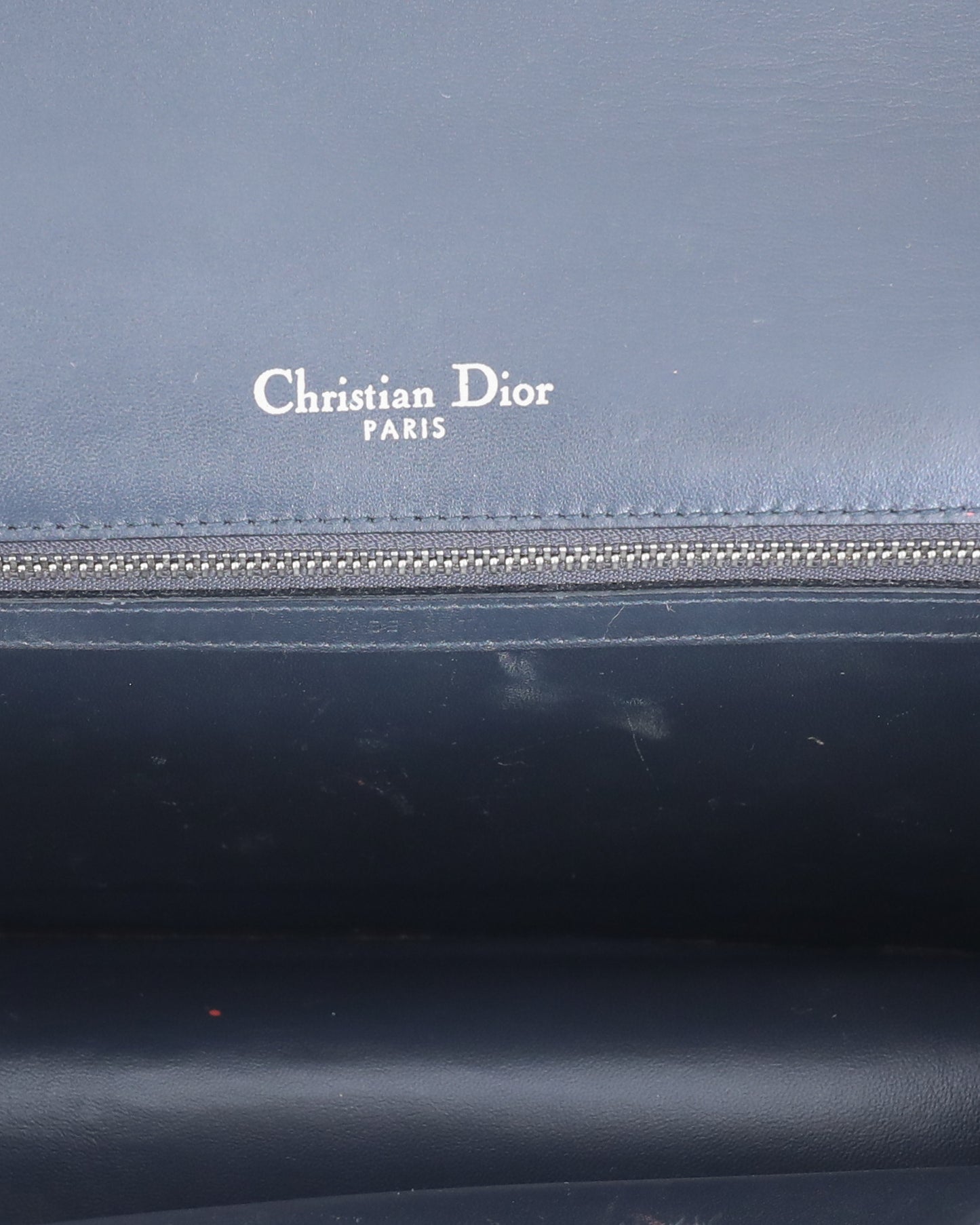 Dior Silver Medium Cannage Patent Leather Diorama Wallet On Chain