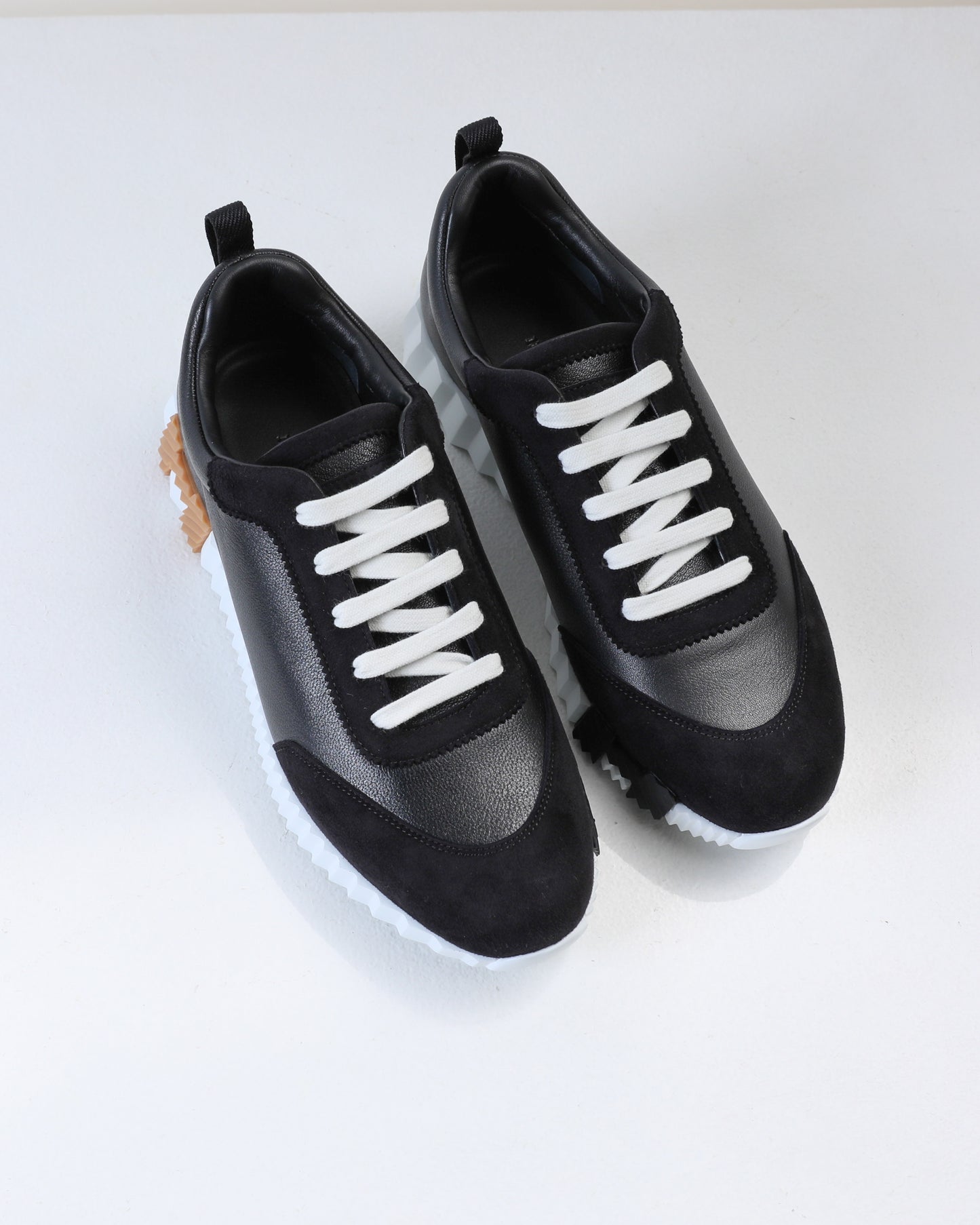 Bouncing Sneakers Black in Chevre Grainee