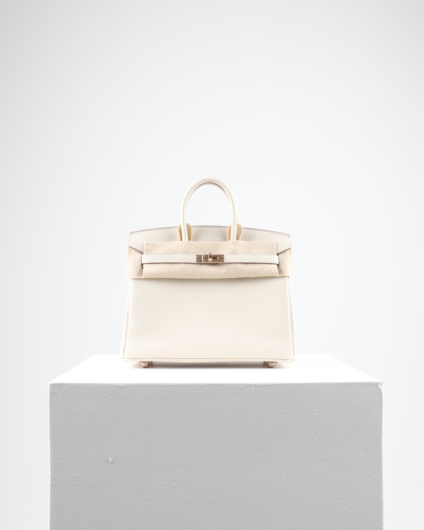 Birkin 25 Craie in Togo Leather with Rose Gold Hardware