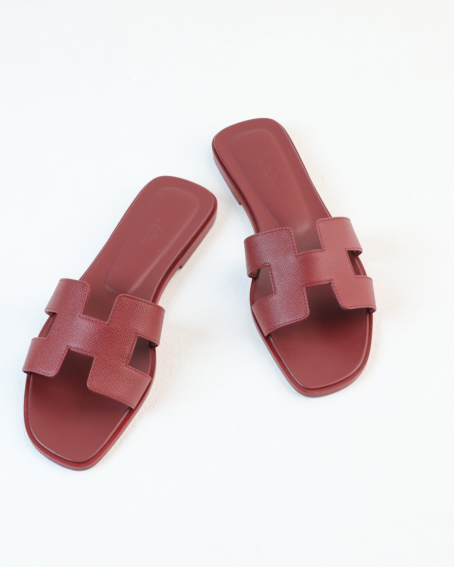 Oran Sandal in Rouge H Epsom Leather
