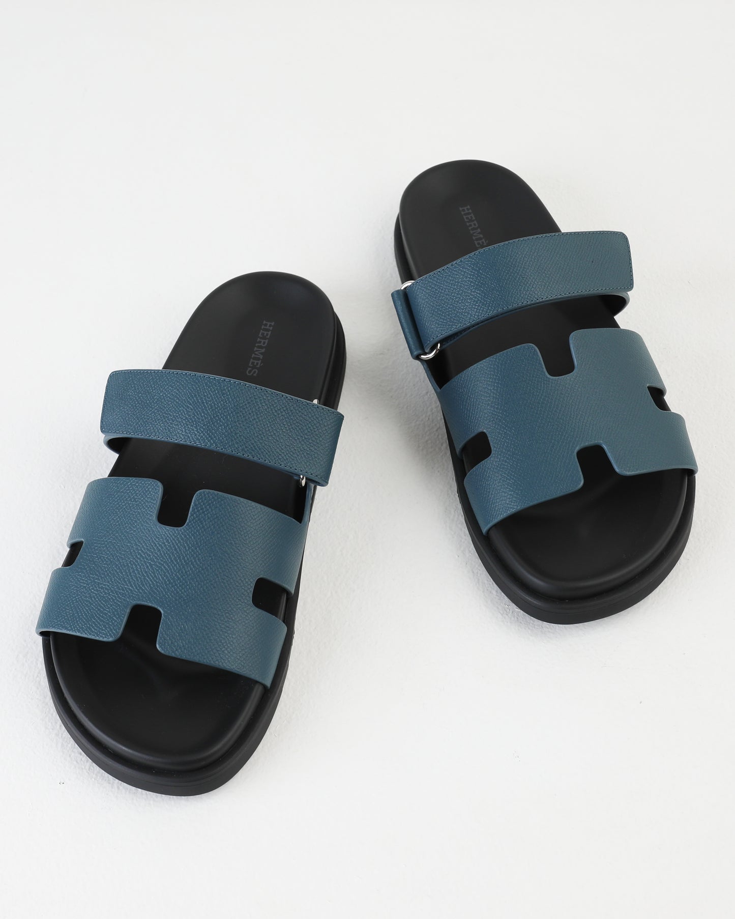 Chypre Sandal Homme in Blue Celeste Epsom