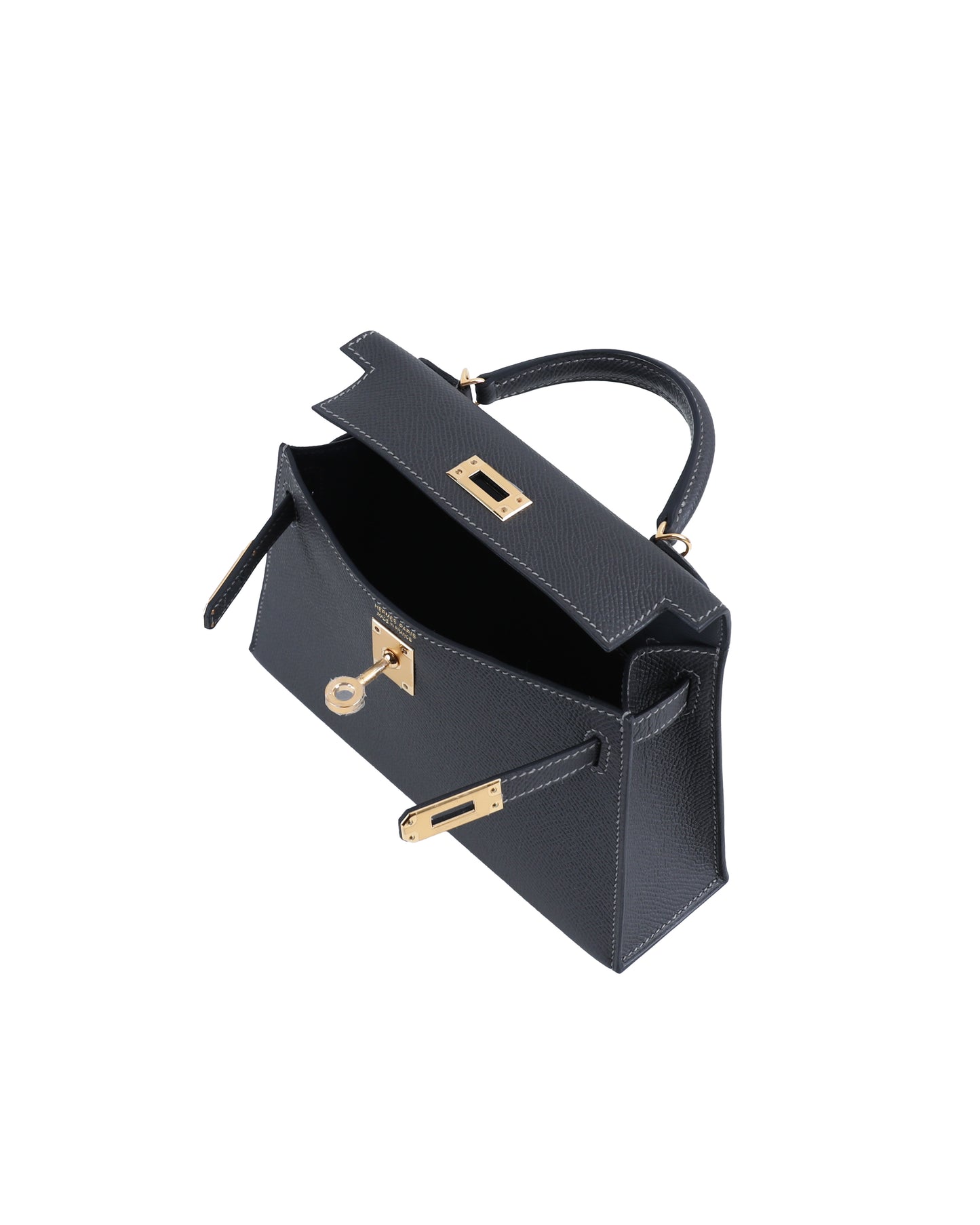 Kelly 20 Graphite Sellier in Epsom Leather with Gold Hardware
