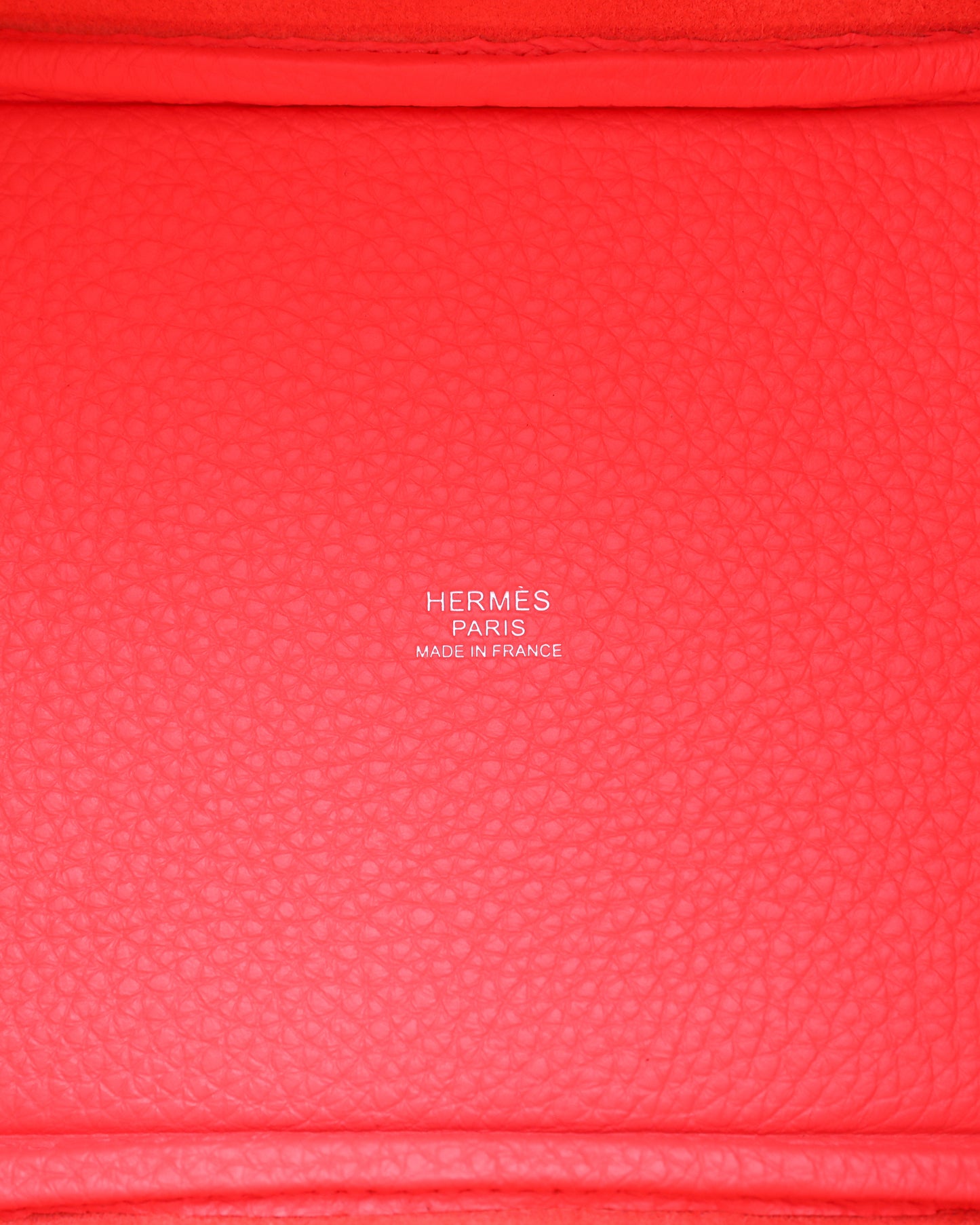 Picotin 18 Bi Color Rose Texas/Vermillon in Clemence Leather with Palladium Hardware