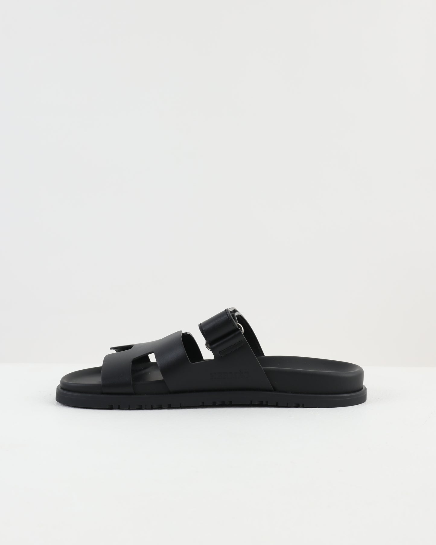 Chypre Sandal Femme Black in Calfskin Leather