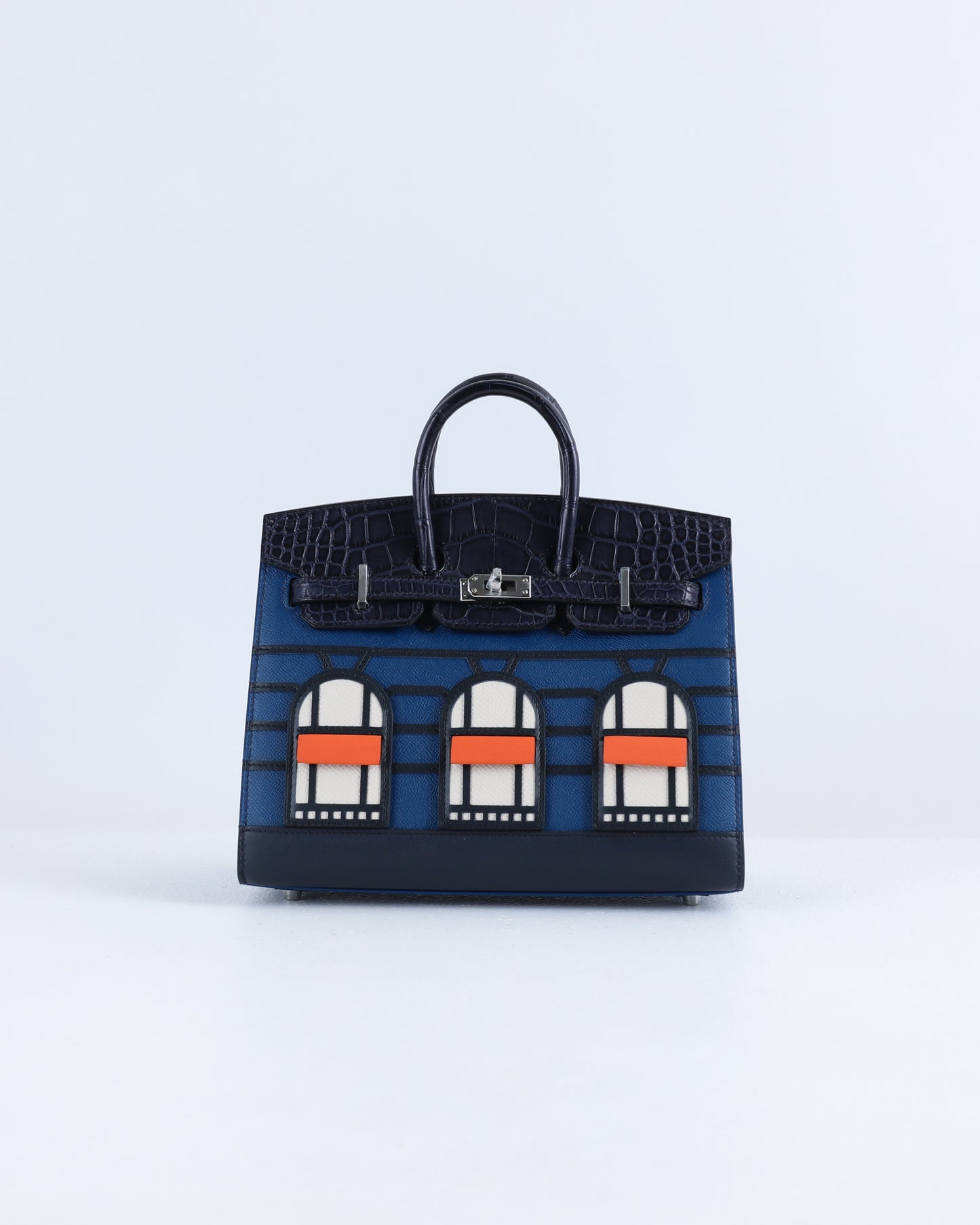 Birkin 20 Faubourg Night Bleu Marine with Palladium Hardware