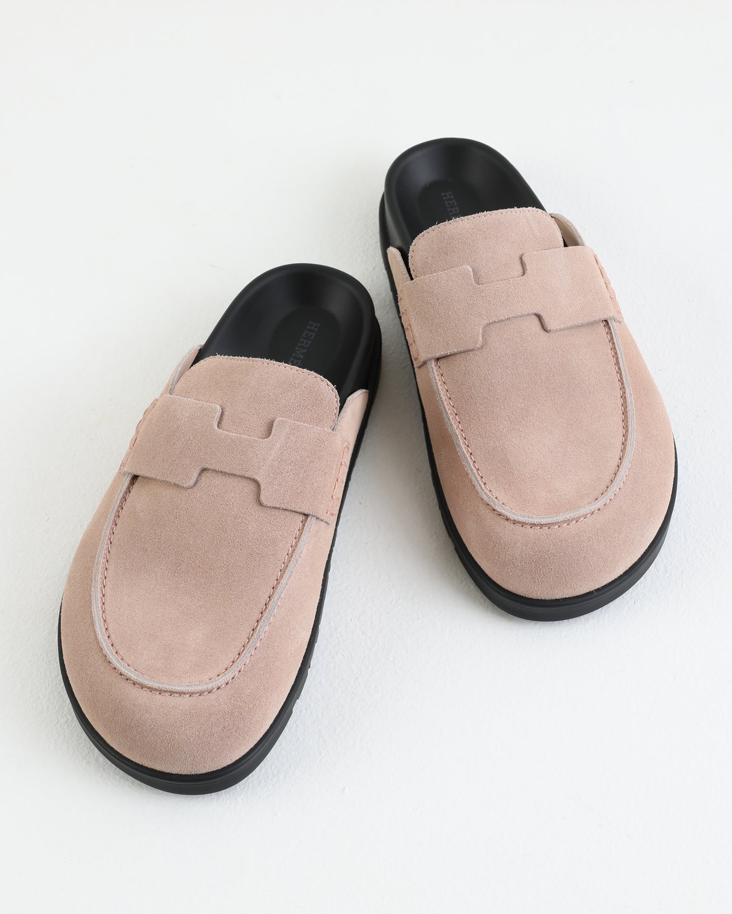 Go Mules in Beige Suede Leather