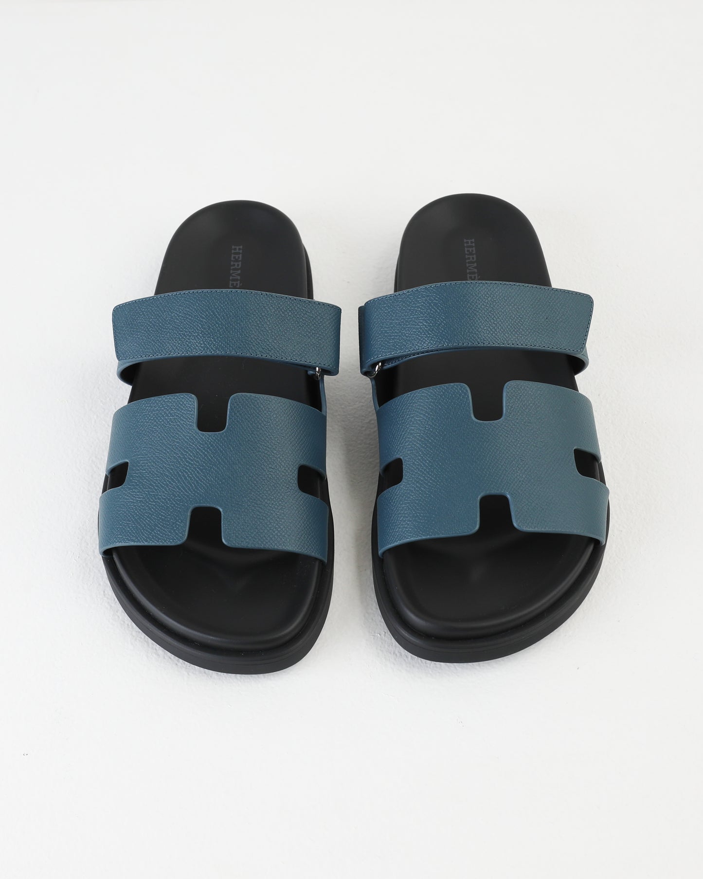 Chypre Sandal Homme in Blue Celeste Epsom