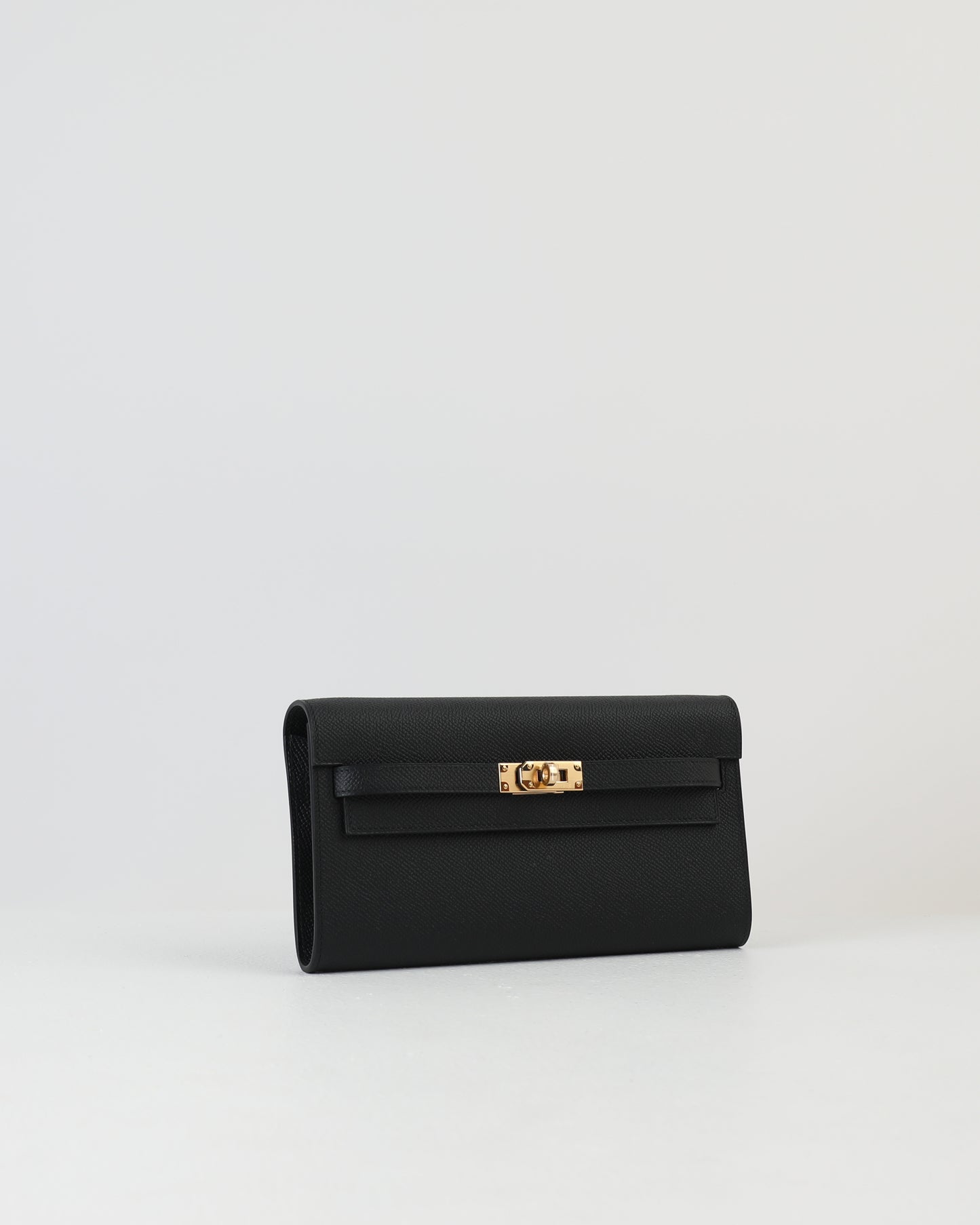 Kelly To Go Black in Epsom Leather with Gold Hardware