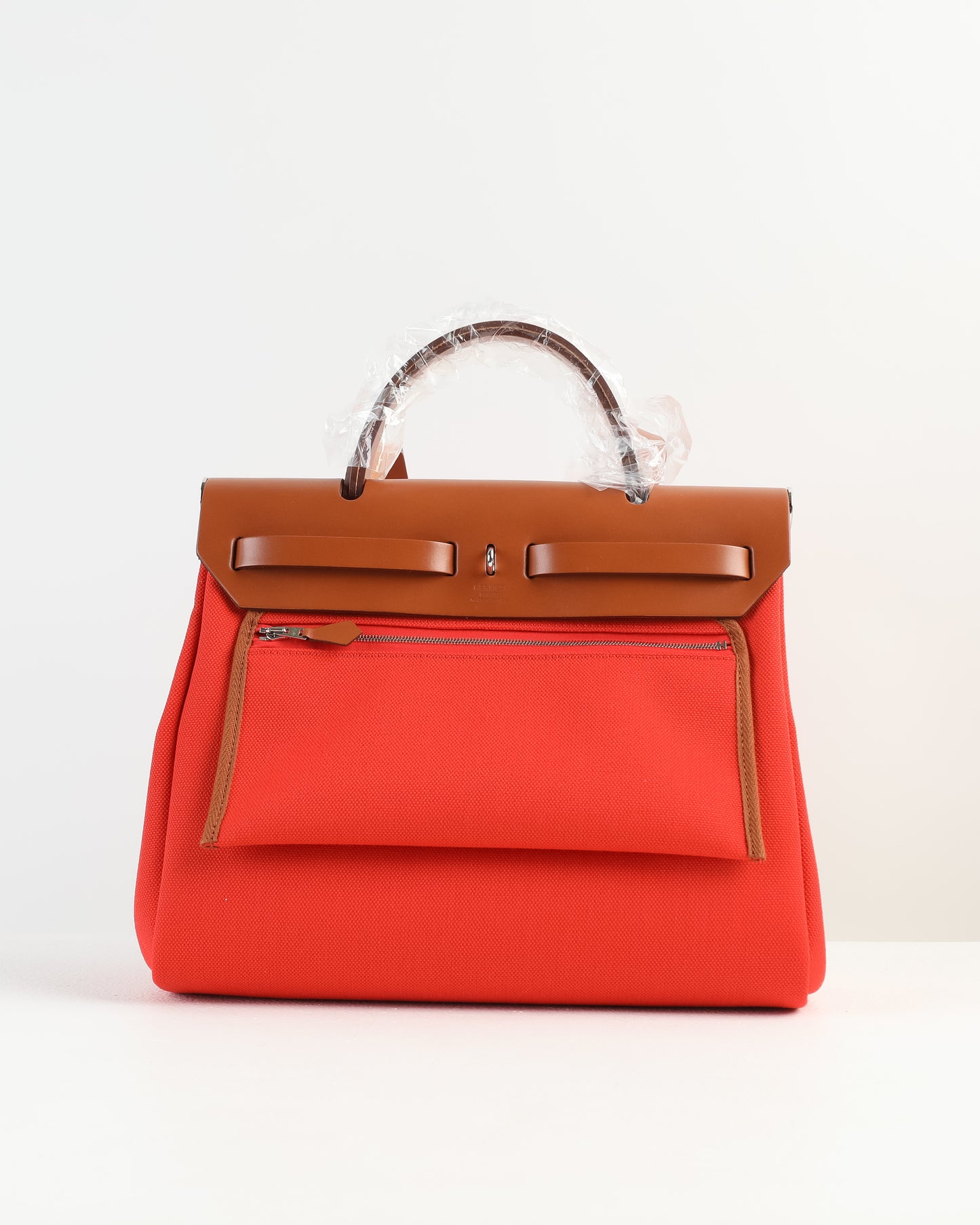 Herbag Zip 31 Naturel/Red OrangeHunter Cowskin/Military Canvas with Palladium Hardware