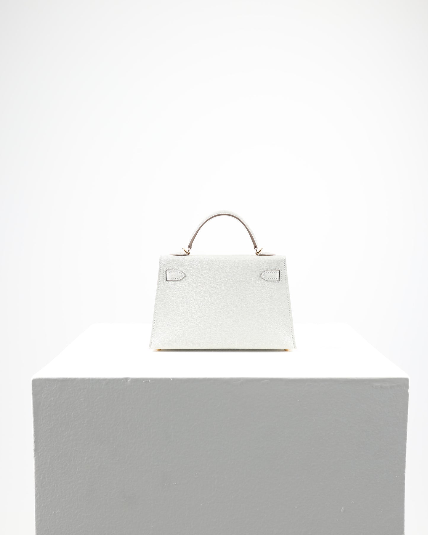 Kelly 20 Sellier Mushroom in Chevre Leather with Gold Hardware