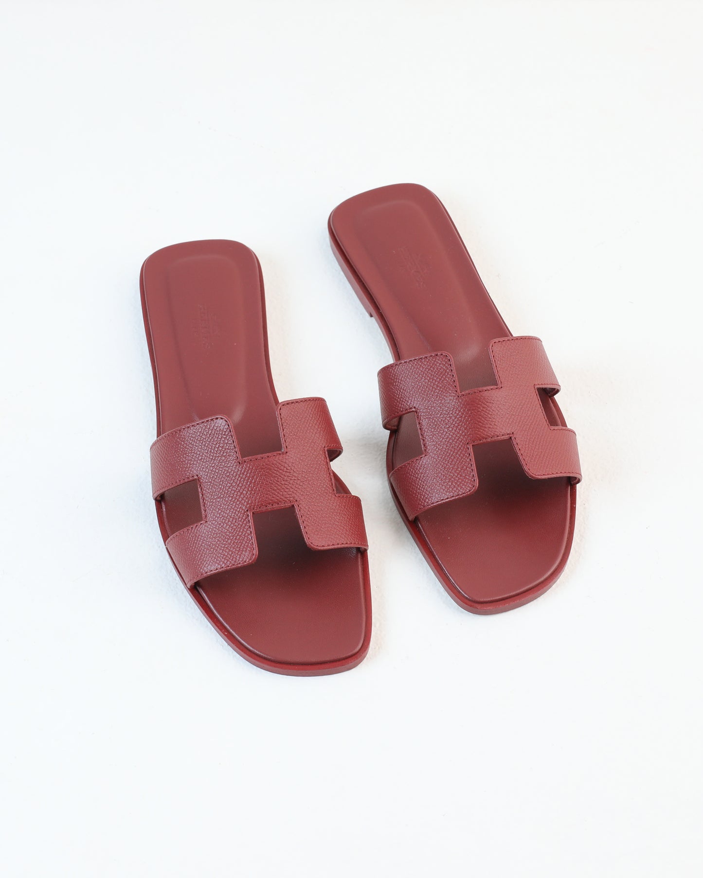 Oran Sandal in Rouge H Epsom Leather