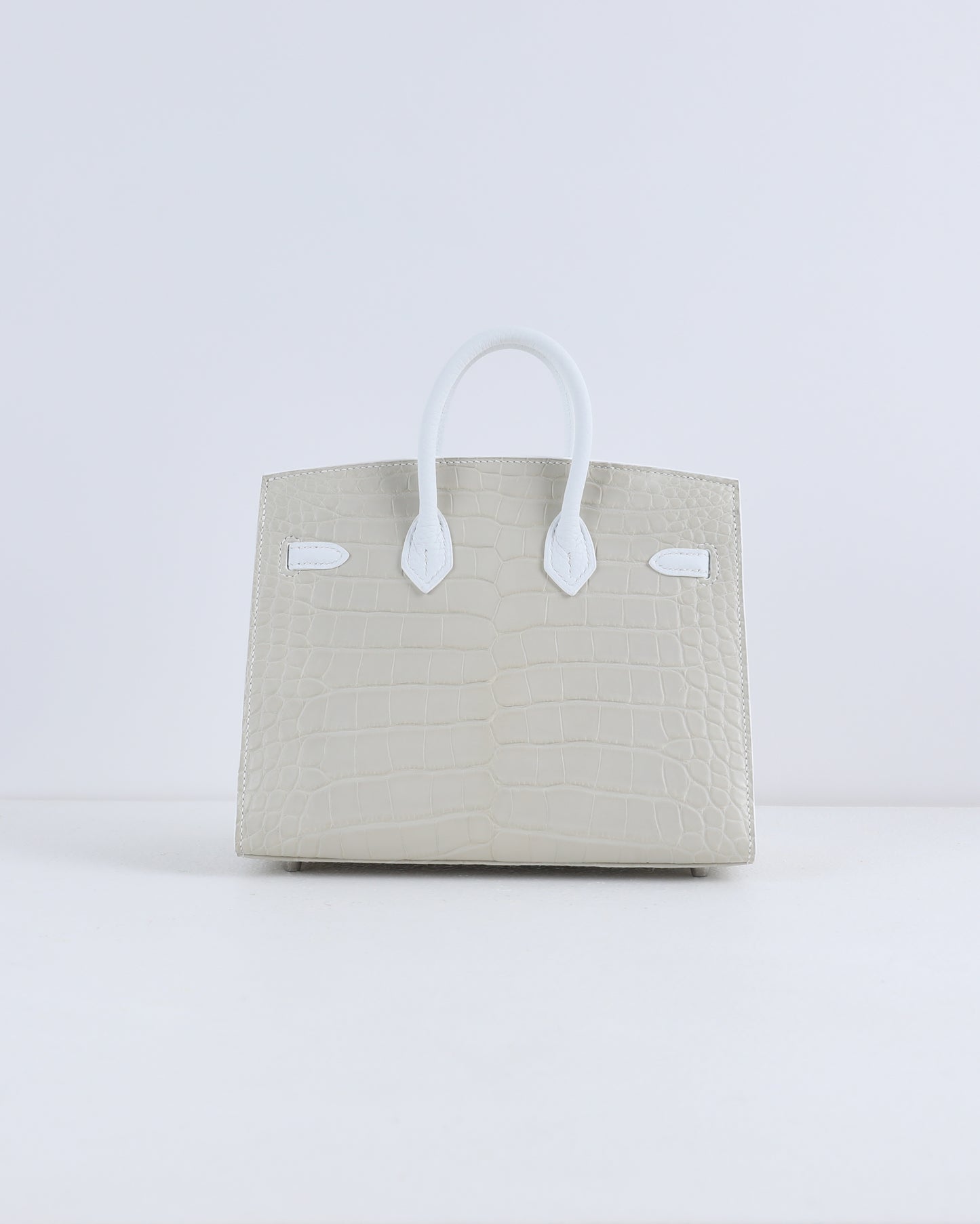 Birkin 20 Faubourg White Matte Alligator with Palladium Hardware