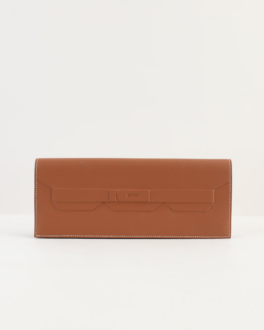Birkin Clutch Shadow Gold in Swift Calfskin leather