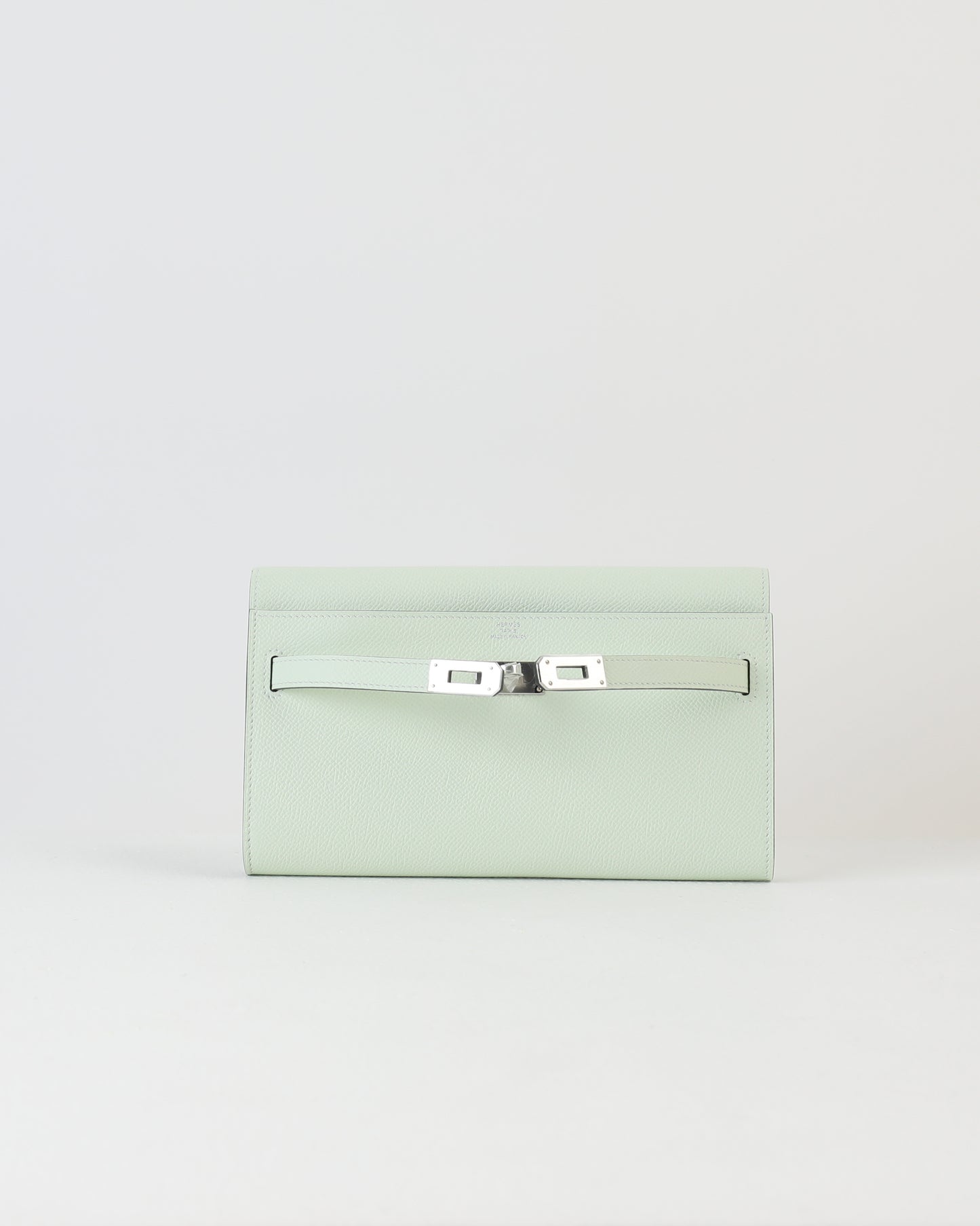 Kelly To Go Vert Fizz in Epsom Leather with Palladium Hardware