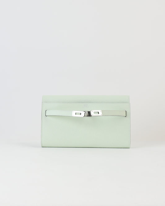 Kelly To Go Vert Fizz in Epsom Leather with Palladium Hardware