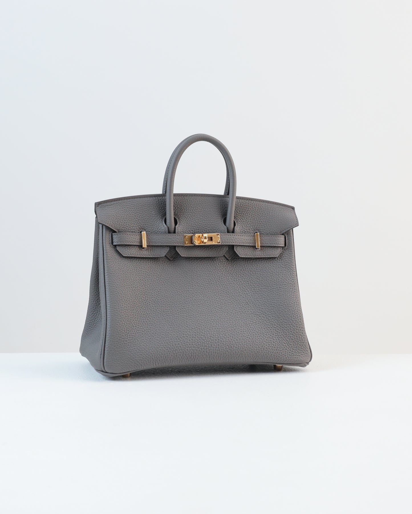 Birkin 25 Gris Etain in Togo Leather with Gold Hardware
