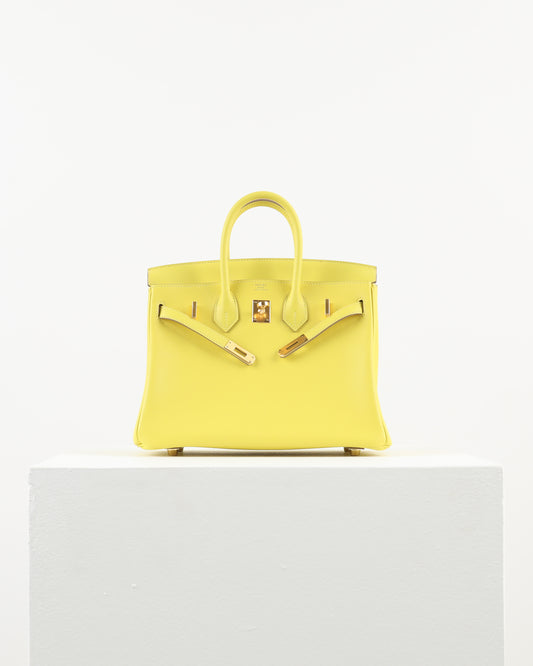 Birkin 25 Lime in Swift leather with Gold Hardware
