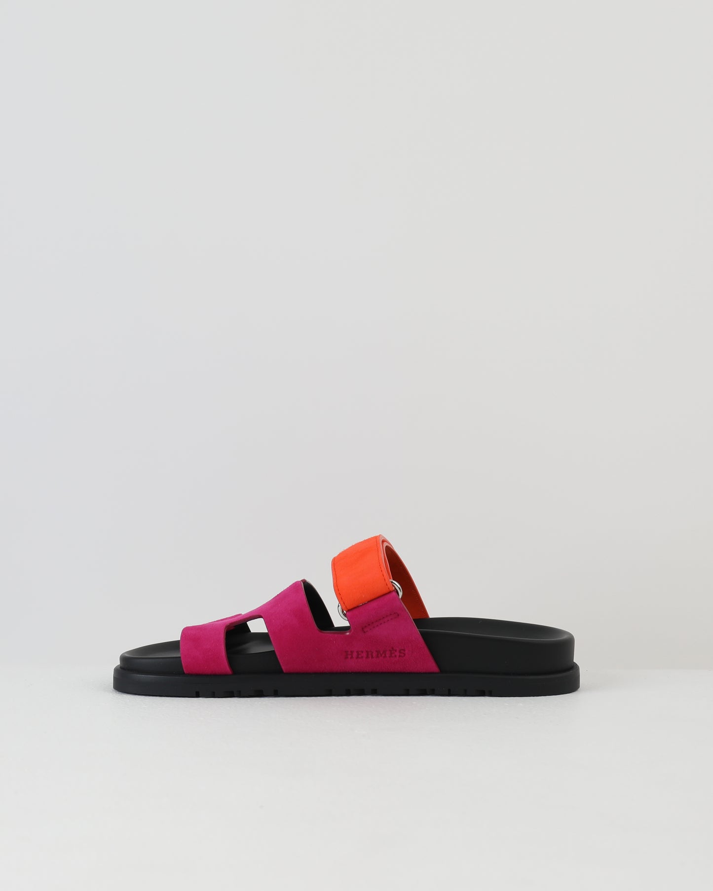 Chypre Sandal in Rose Chapa/Orange Suede