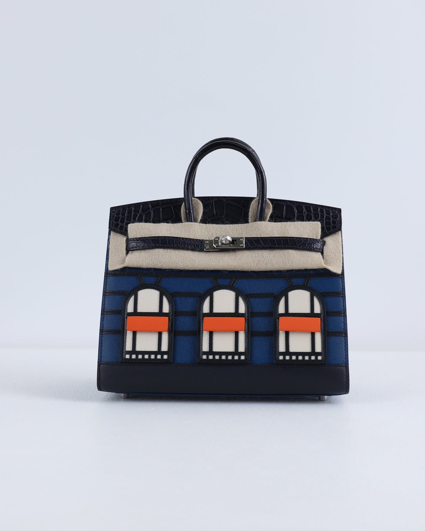 Birkin 20 Faubourg Night Bleu Marine with Palladium Hardware