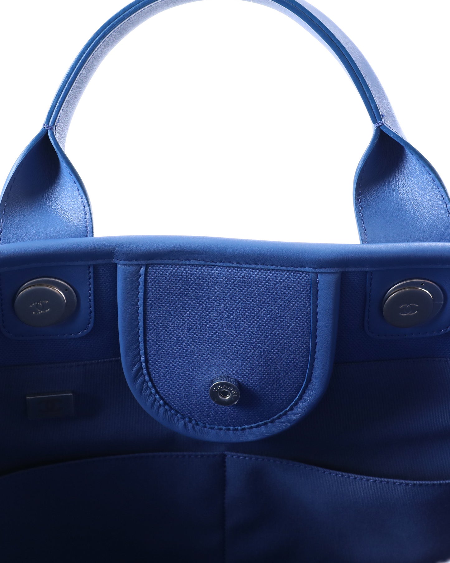 Chanel Deauville Large Blue/Pink Striped Tote Bag