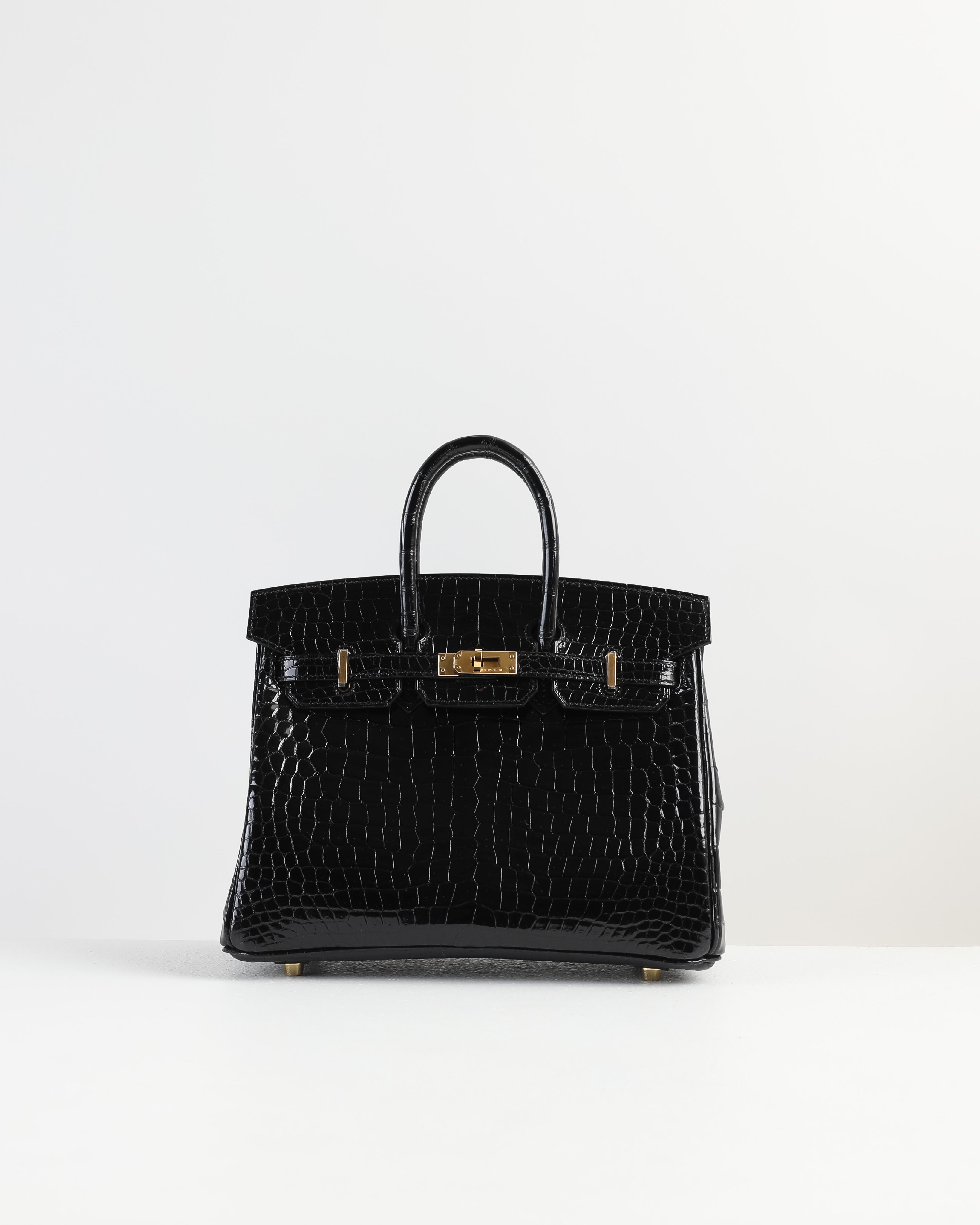 hermes birkin 25 black porosus croc ghw – Ruelamode