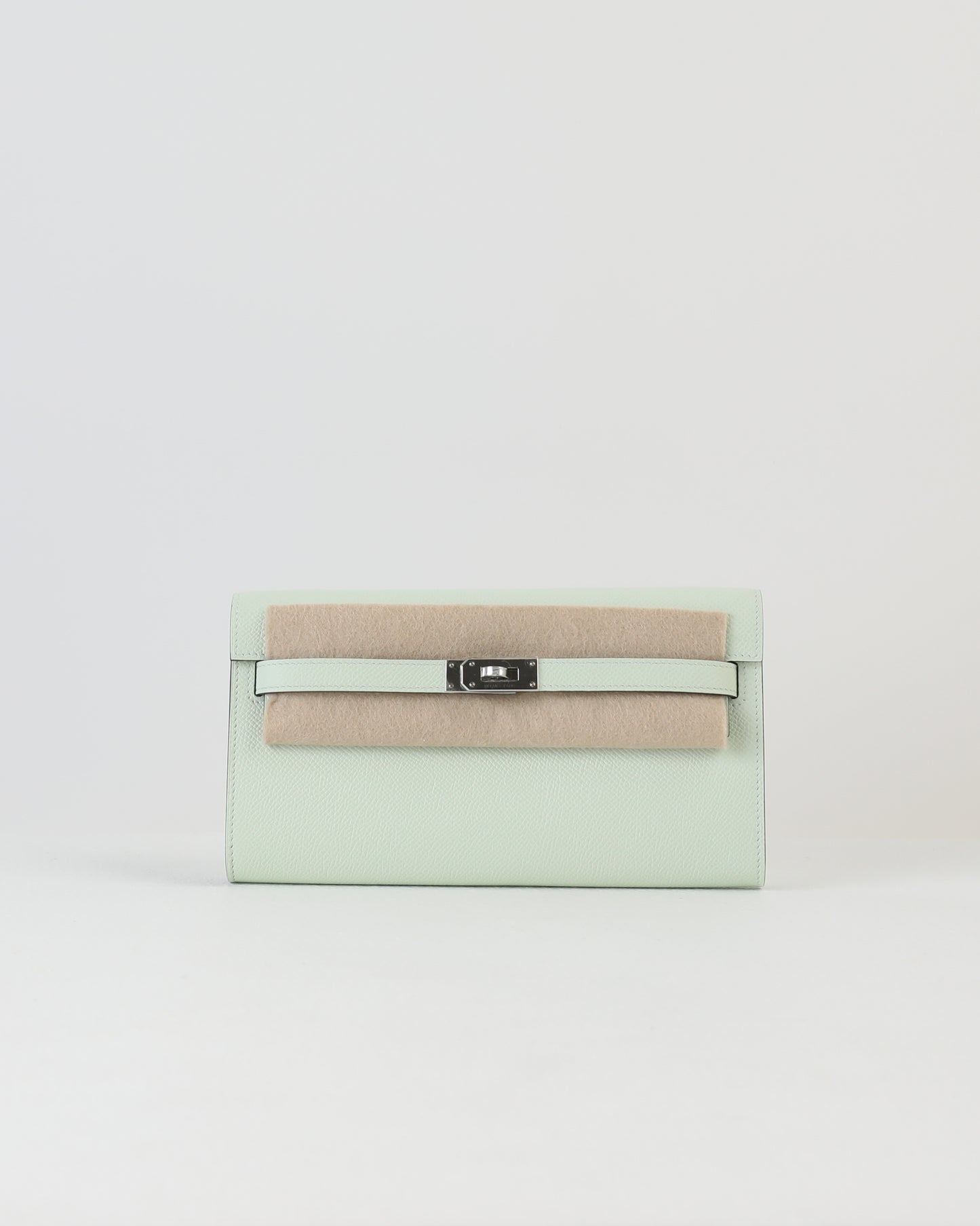 Kelly To Go Vert Fizz in Epsom Leather with Palladium Hardware