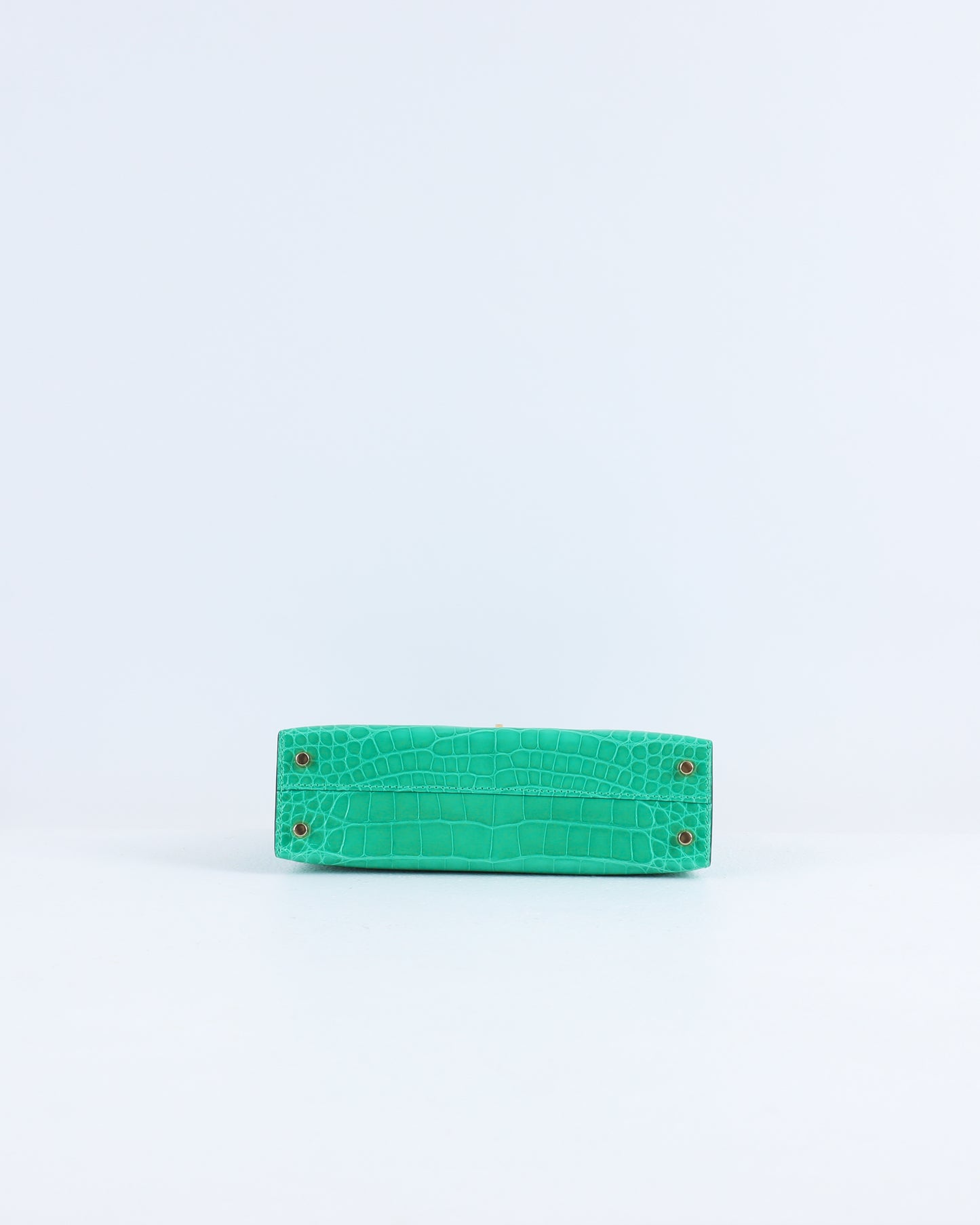 Kelly 20 Vert Jade Sellier Alligator with Gold Hardware