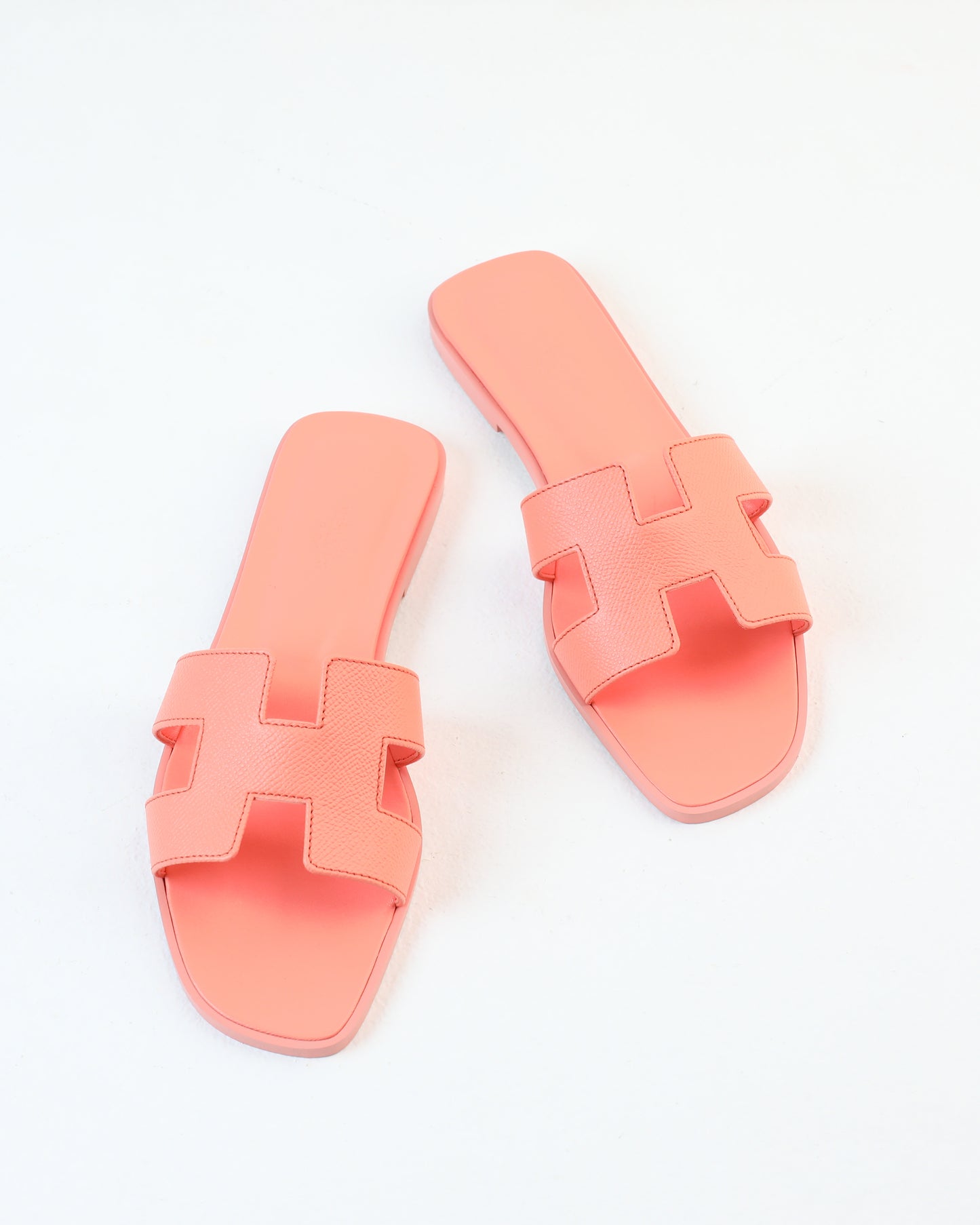 Oran Sandal in Orange Joey Epsom Leather