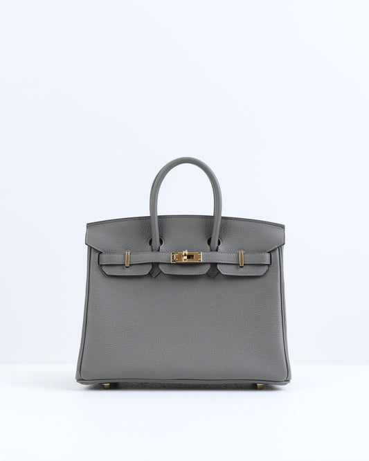 Birkin 25 Gris Meyer in Togo Leather with Gold Hardware