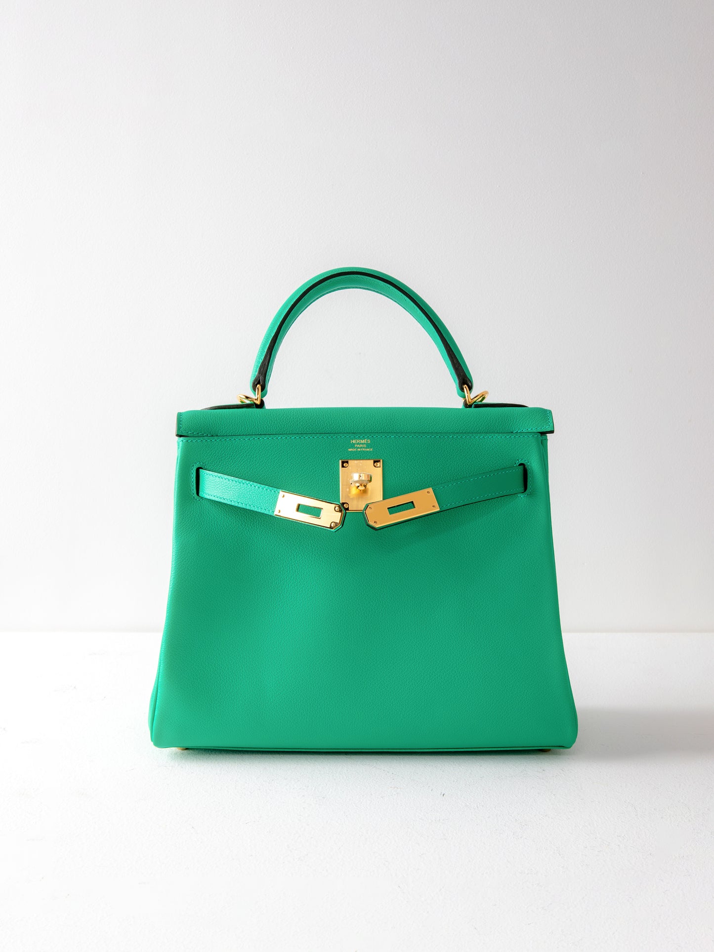 Kelly 28 Mint Evercolor with Gold Hardware
