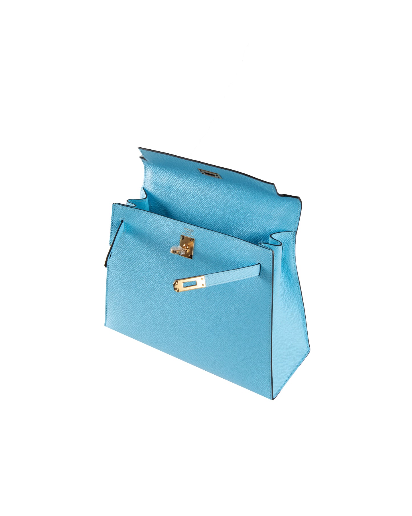 Kelly 25 in Bleu Celeste Epsom Leather with Gold Hardware