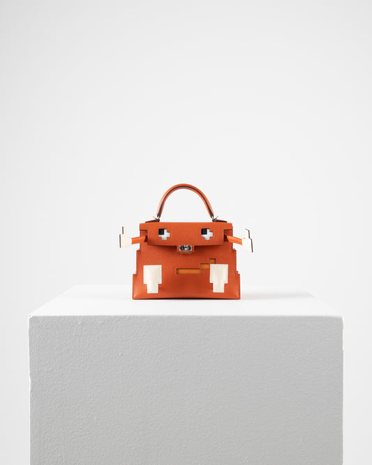 Kelly Doll Quelle Idole Picto Terre Battue Epsom with Palladium Hardware
