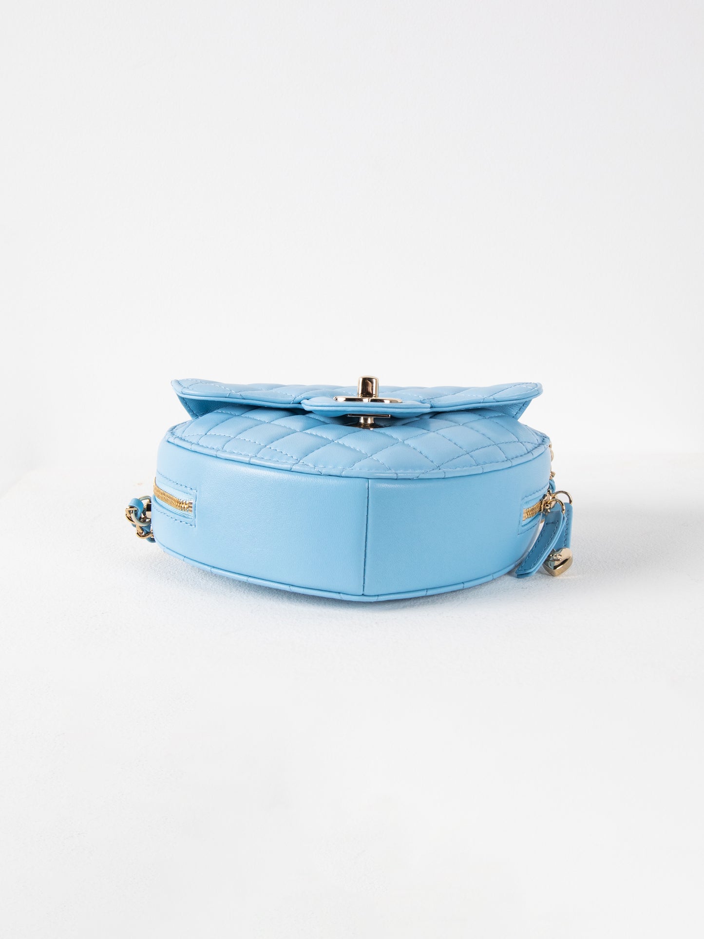 Chanel Light Blue Heart Bag in Large Size