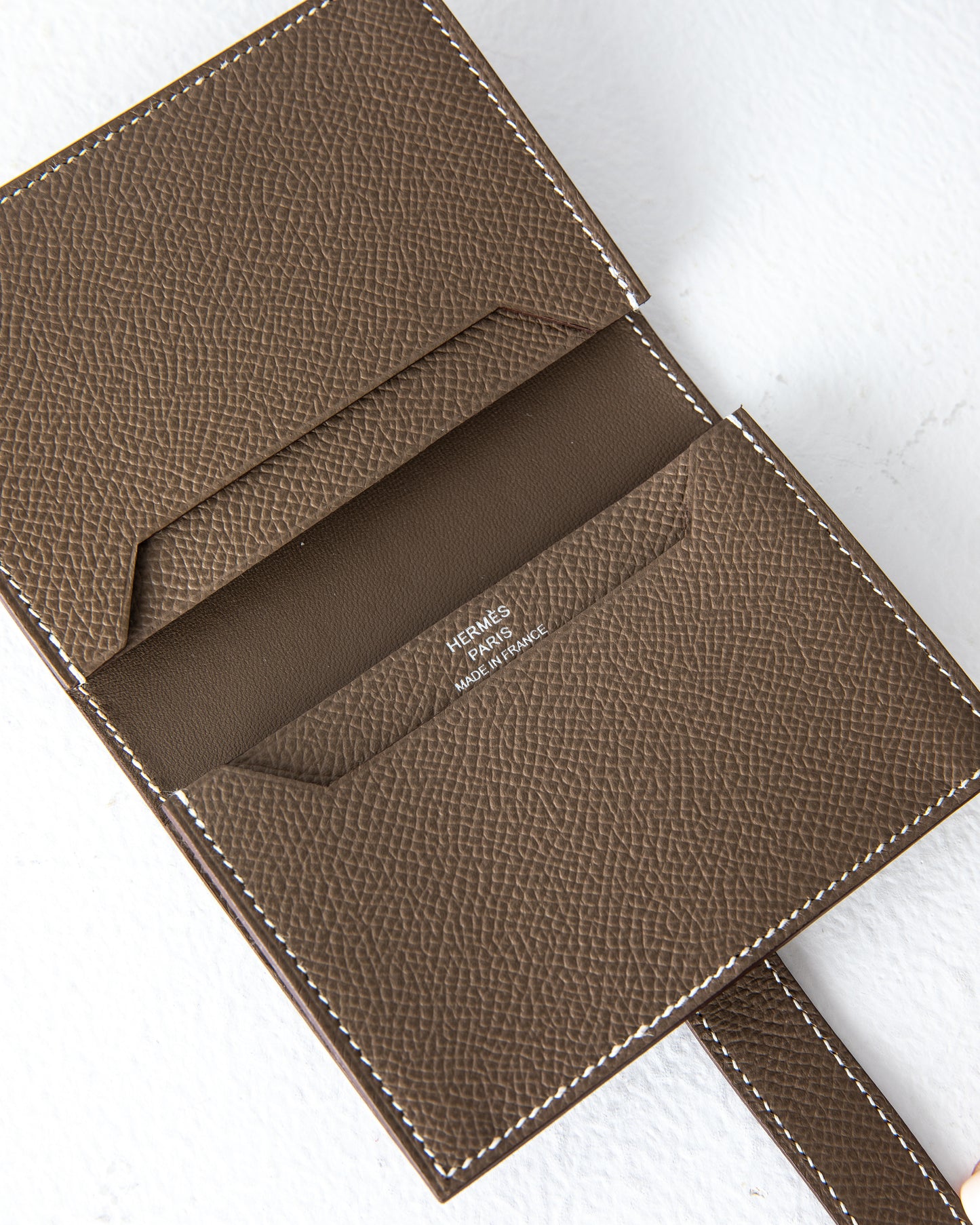 Bearn Compact Wallet in Etoupe with Palladium Hardware