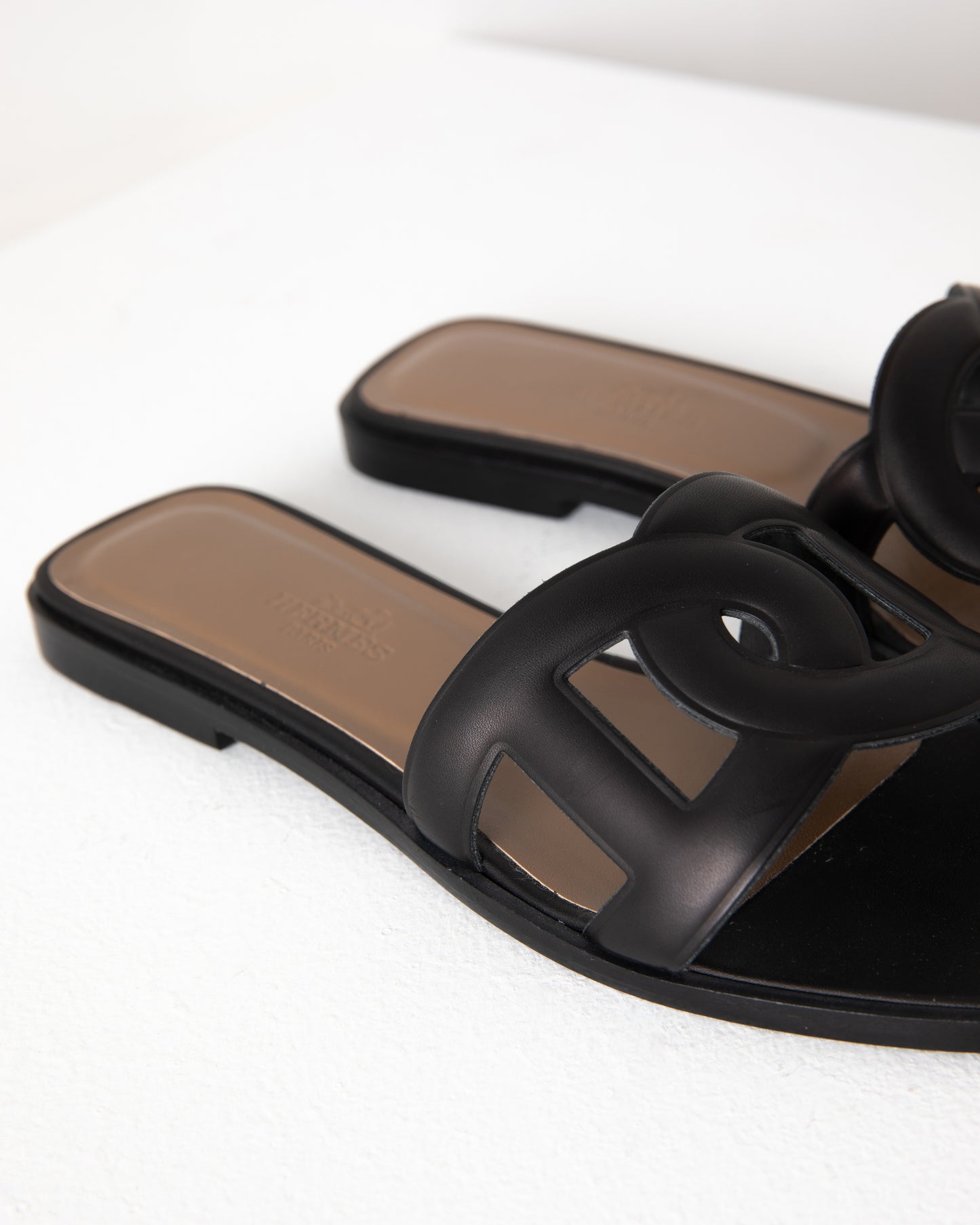 Omaha Sandal in Matte Black Calfskin