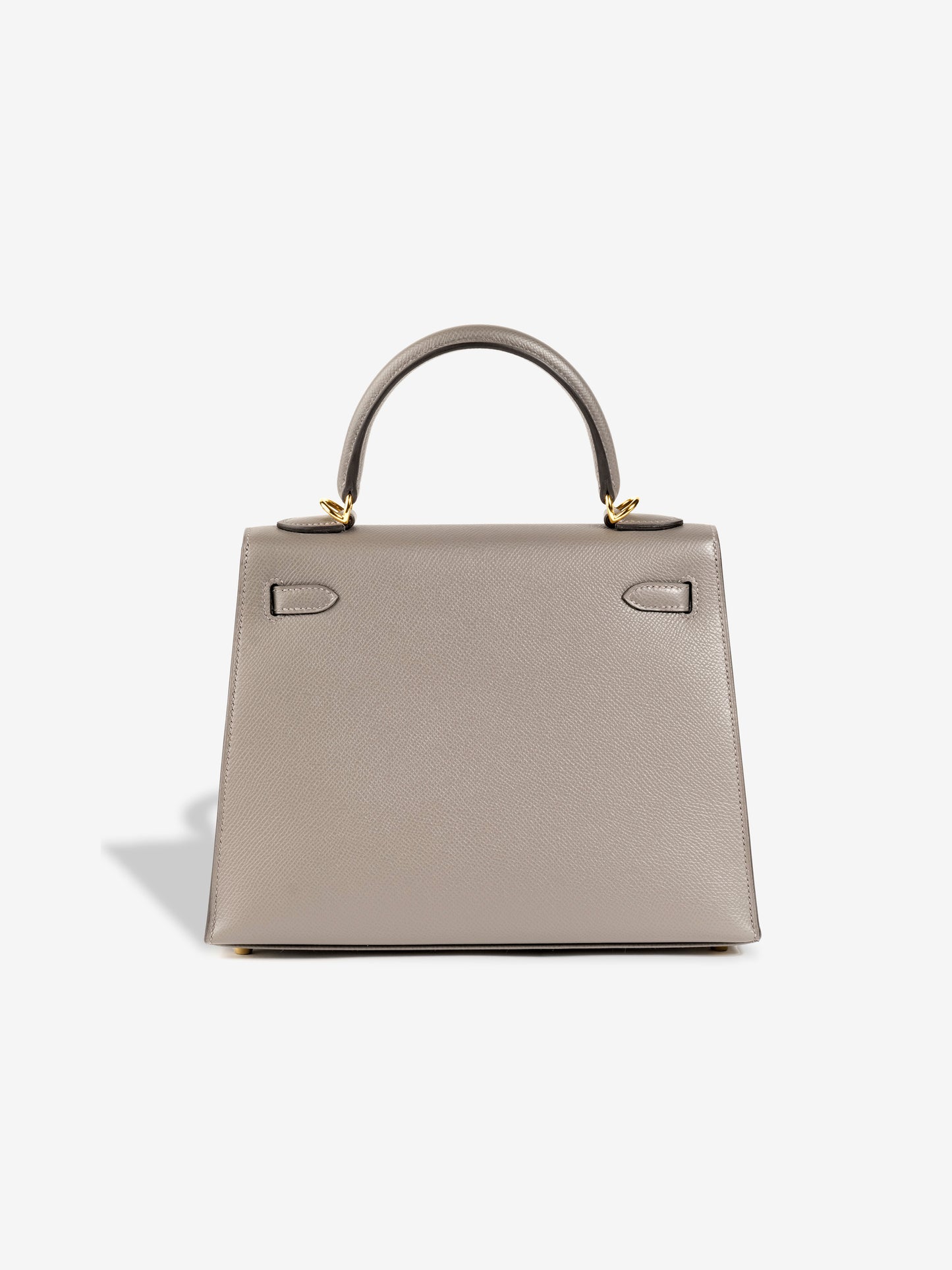 Kelly 25 Gris Meyer with Gold Hardware