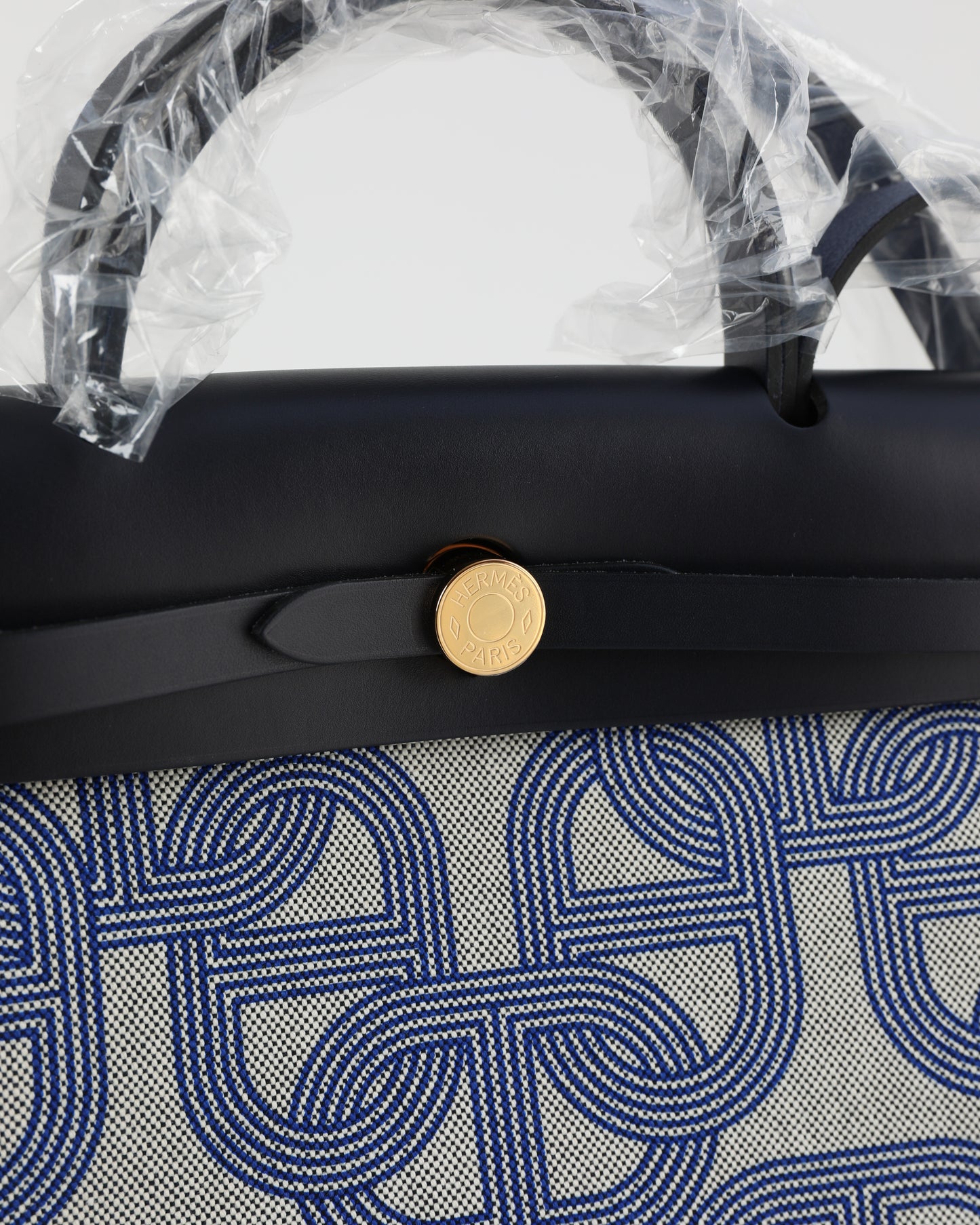 Herbag Zip 31 Bleu Royal/ Ecru/ Noir/ Bleu Indigo with Gold Hardware