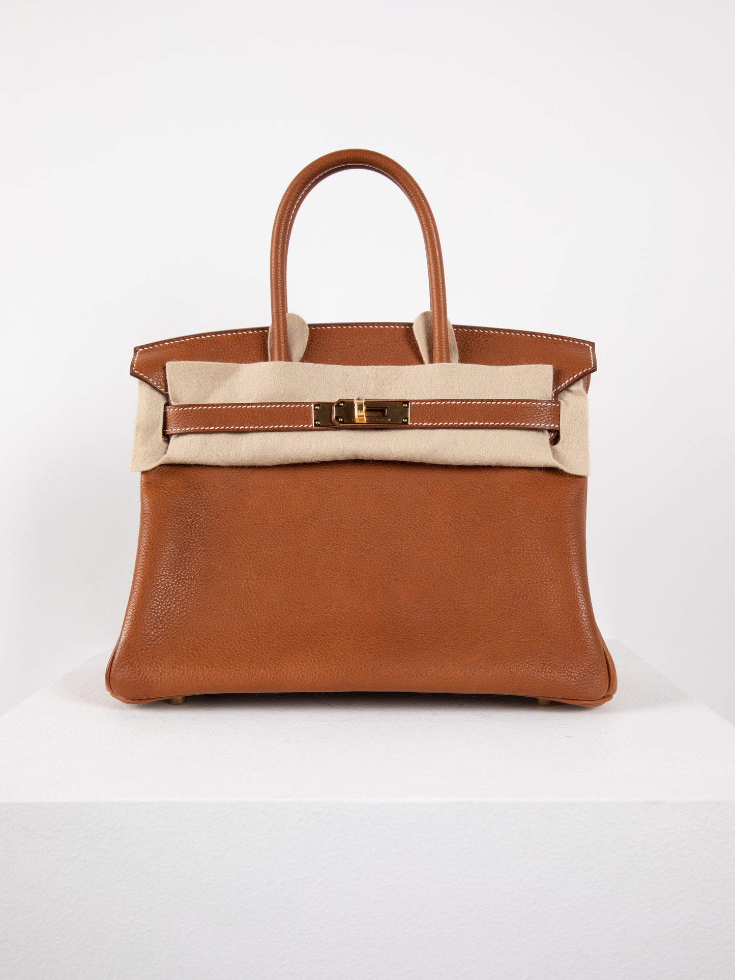 Birkin 30 in Gold Barenia Leather with Gold Hardware