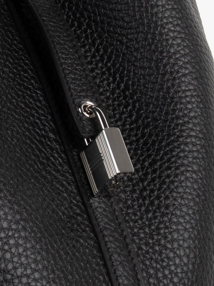 Picotin 22 in Noir Clemence with Palladium Hardware