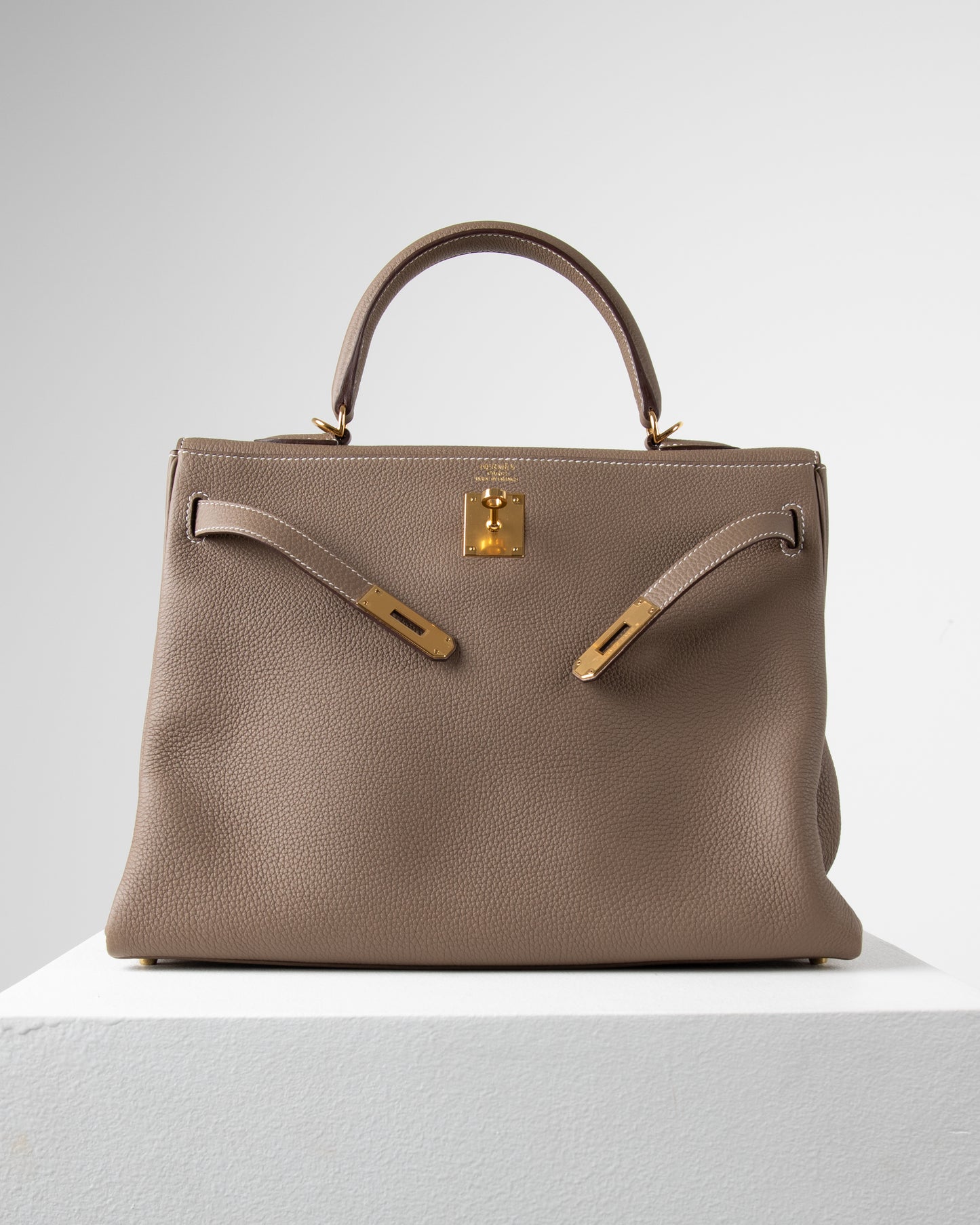 Kelly 35 Etoupe in Togo Leather with Gold Hardware