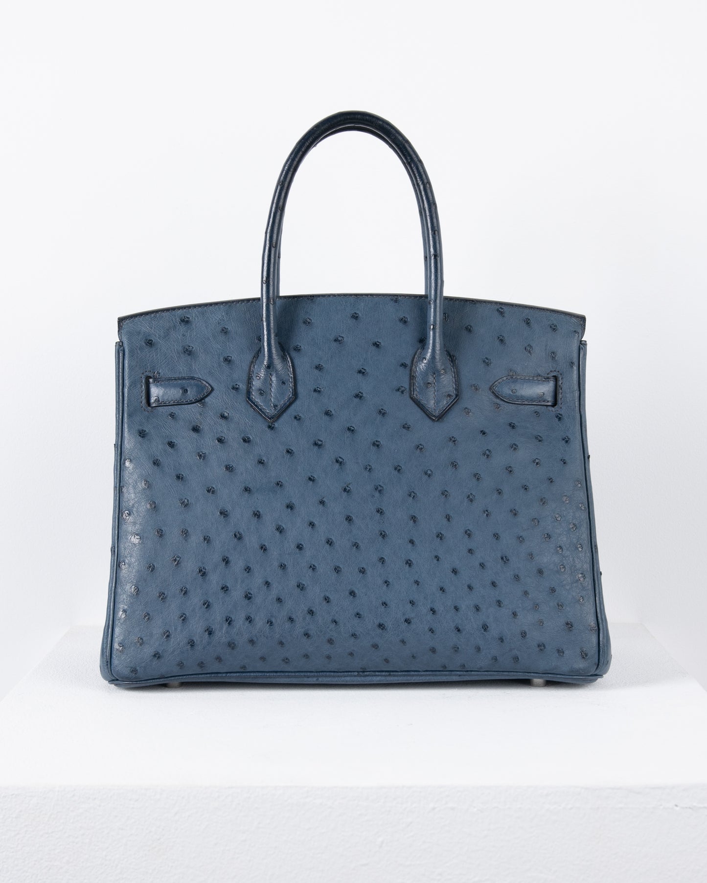 Birkin 30 in Blue Roi Ostrich with Palladium Hardware