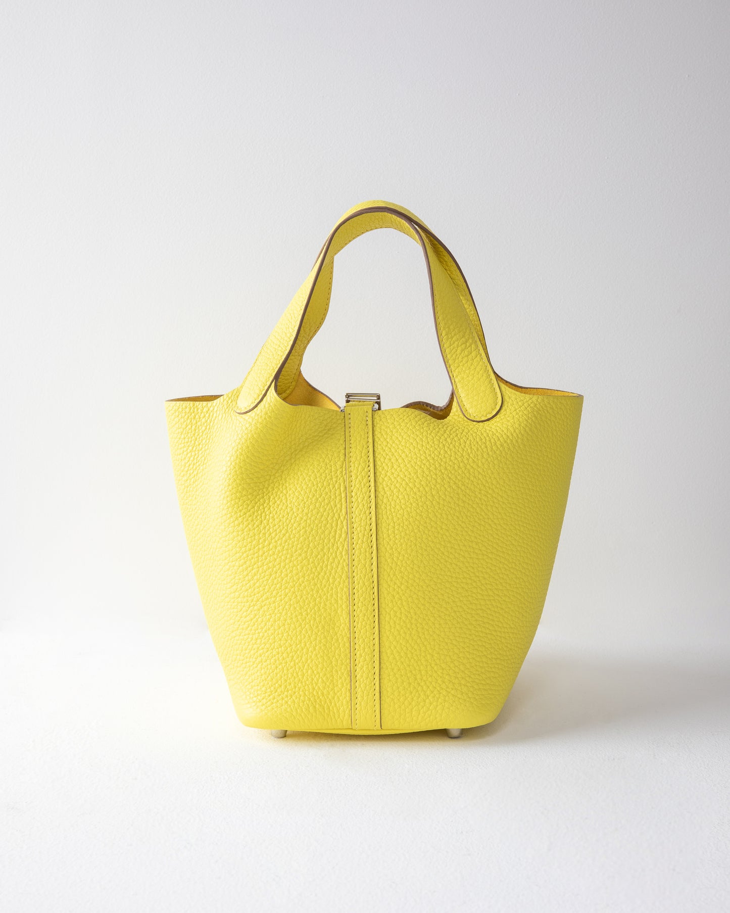 Picotin 18 in Lime Clemence Leather with Palladium Hardware